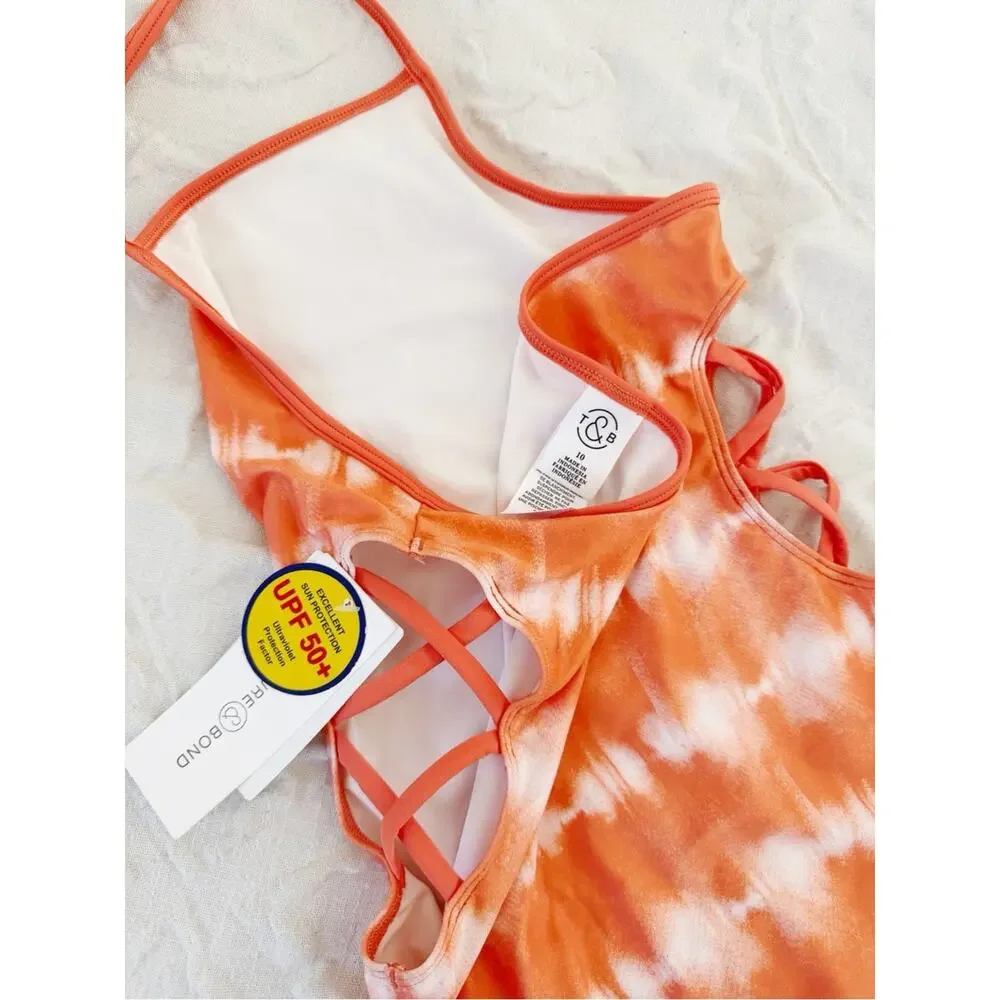 Treasure & Bond Cutout One Piece Swimsuit Girls Size 10 New